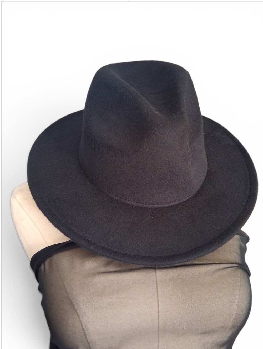Universal Thread Classic Black Fedora Wide Brim Hat - Picture 2 of 9